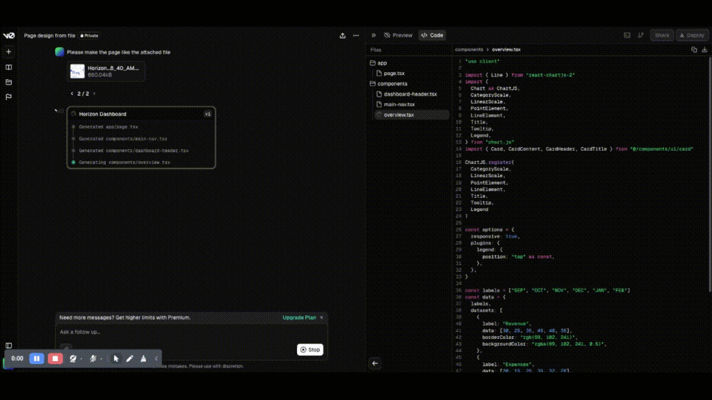 v0.dev Workflow